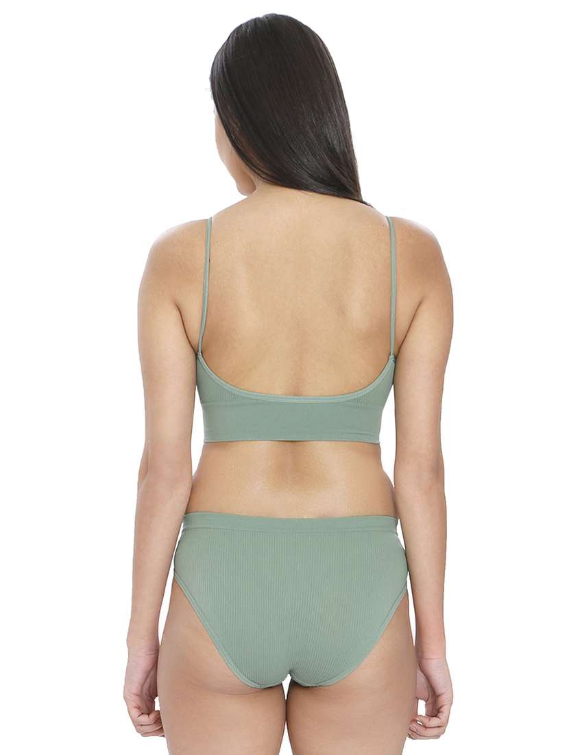 women solid bra and panty set - 21638613 -  Standard Image - 3