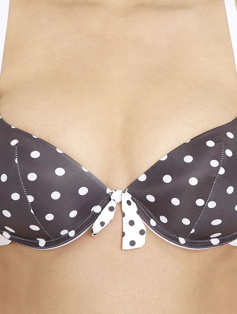 women polka dots bra and panty set - 21638618 -  Standard Image - 5