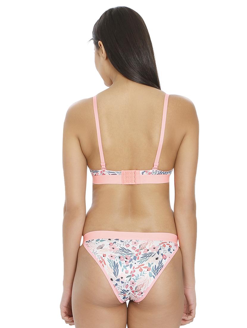 pink nylon bras and panty set - 21638620 - Standard Image - 3