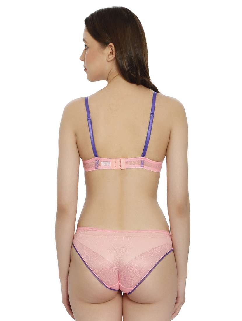 women solid bra and panty set - 21638635 -  Standard Image - 3