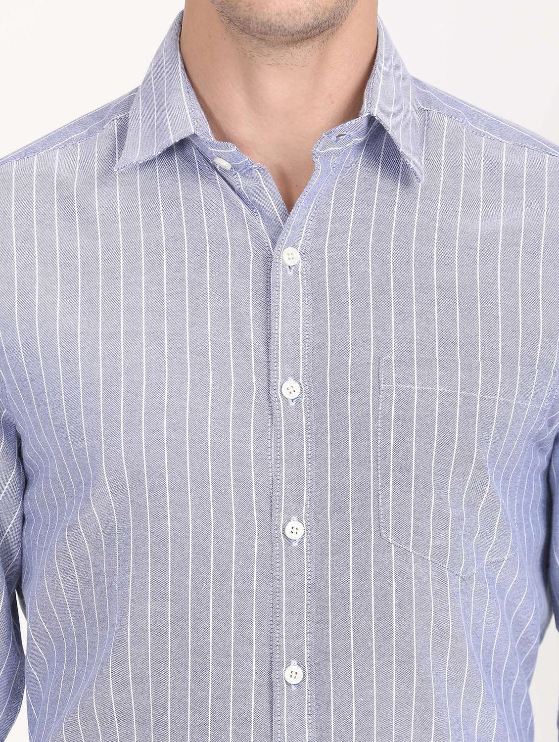 men striped regular fit long sleeve formal shirt - 21638648 -  Standard Image - 5