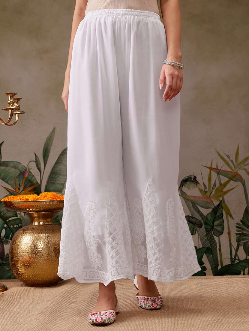 women three three quarter sleeve kurta palazzo set - 21638664 - Standard Image - 5
