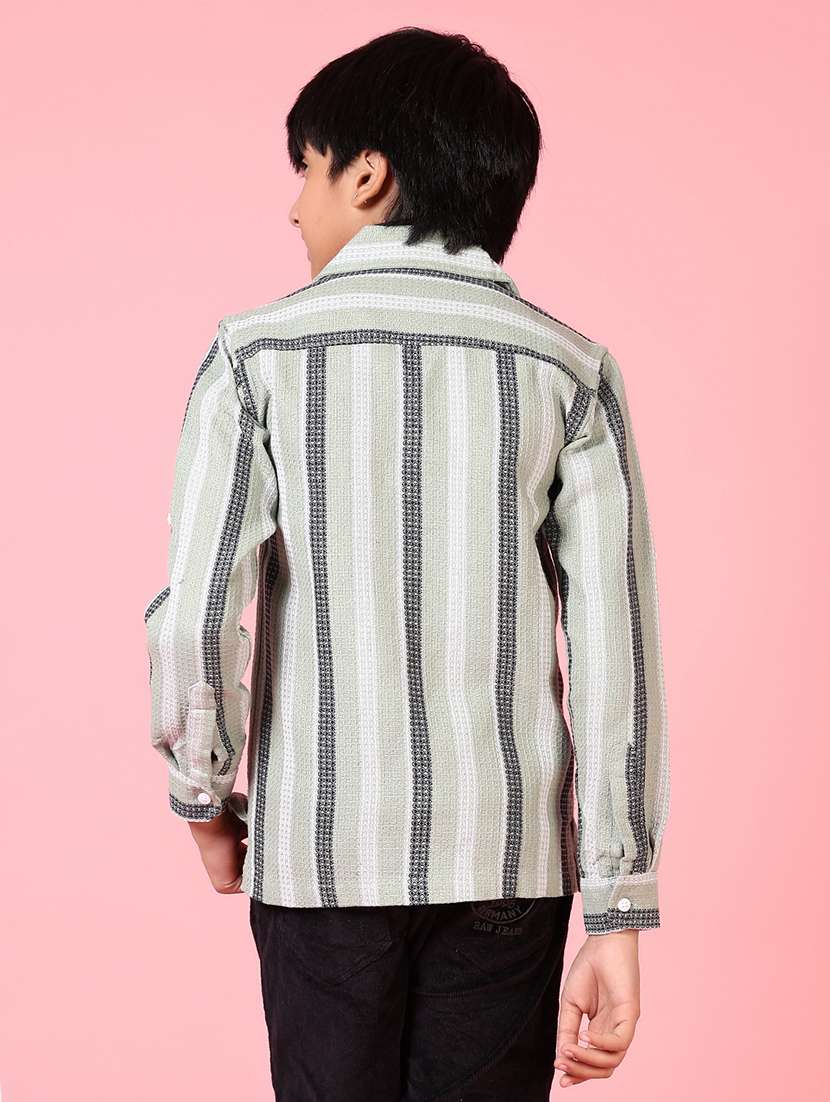 boys long sleeves striped shirt - 21638780 - Standard Image - 3