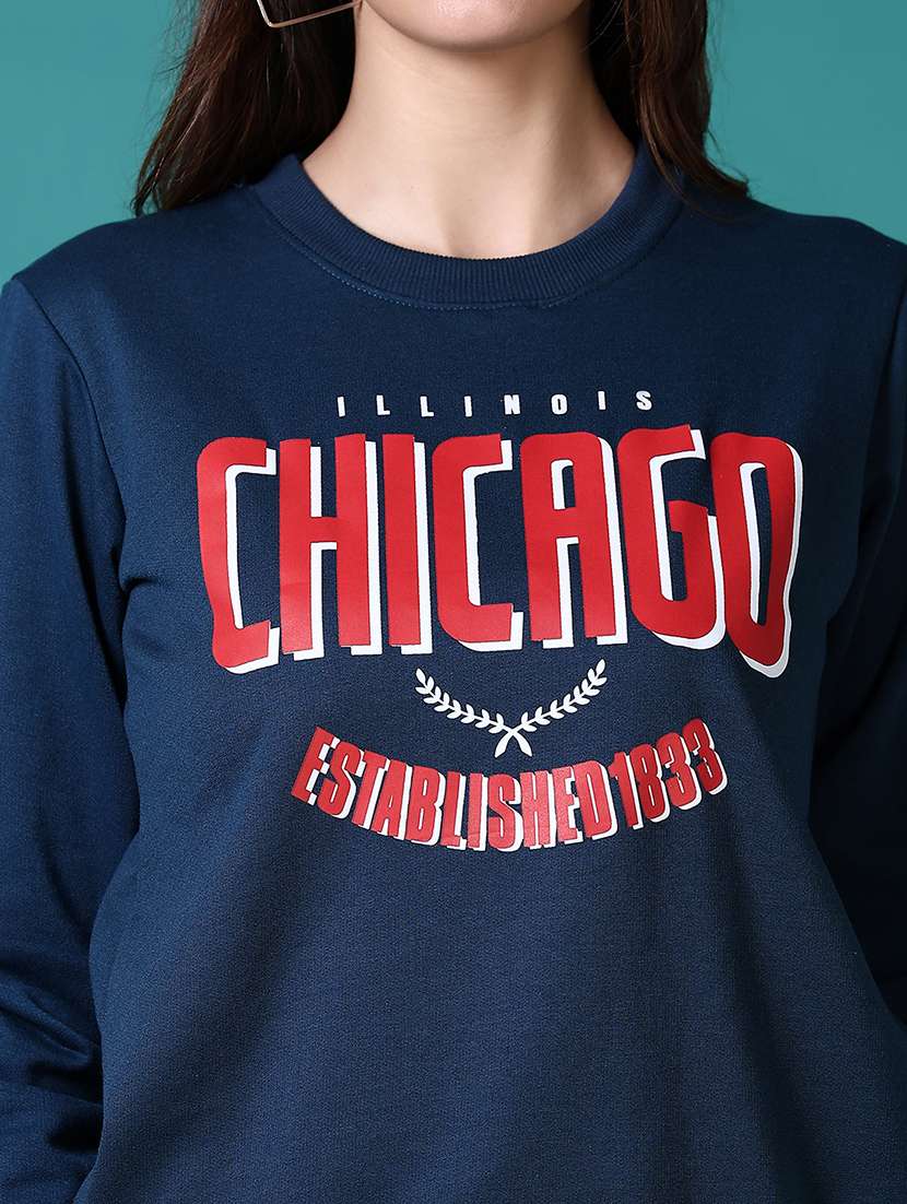 women front print long sleeve sweatshirt - 21638784 -  Standard Image - 5