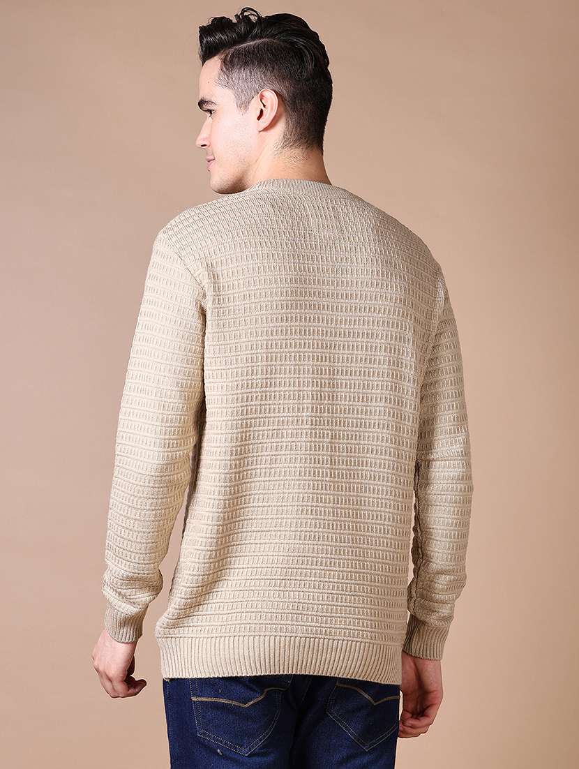 men self design long sleeve pullover sweater - 21638798 -  Standard Image - 3