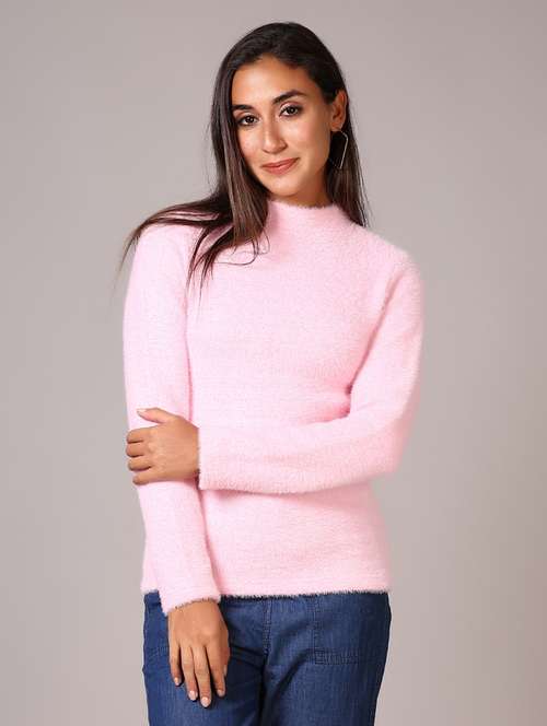 women solid long sleeves pullover - 21638801 -  Standard Image - 0