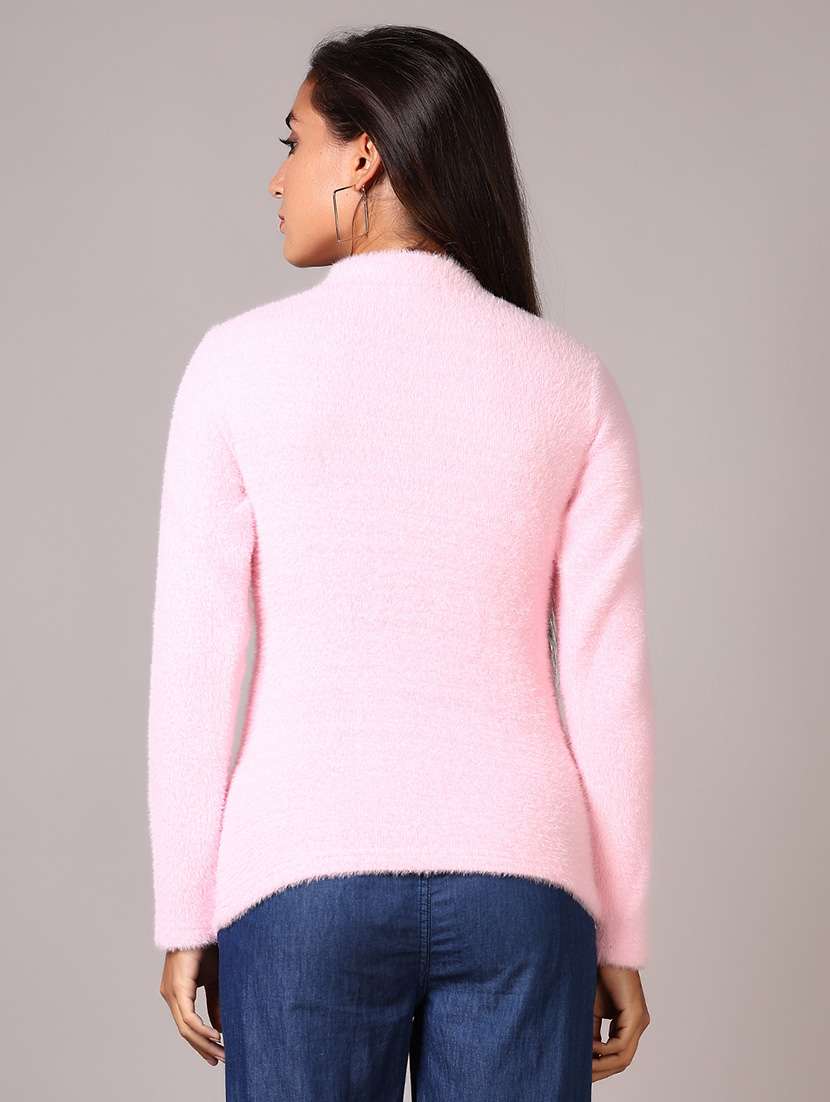 women solid long sleeves pullover - 21638801 -  Standard Image - 3