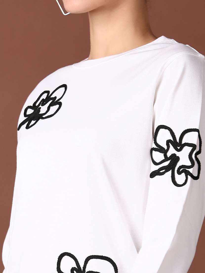 women long sleeves embroidered sweatshirt - 21638809 -  Standard Image - 5