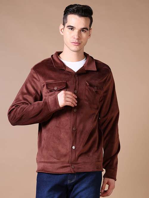 men solid long sleeve shacket - 21638812 -  Standard Image - 0