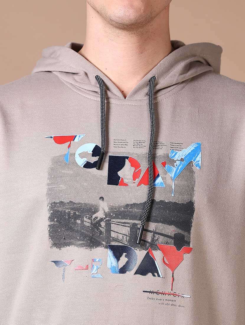 men chest print long sleeve sweatshirt - 21638813 -  Standard Image - 5