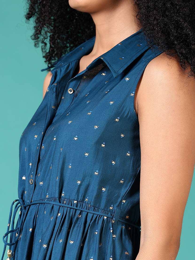 women self design a-line sleeveless ethnic dress - 21638819 -  Standard Image - 5