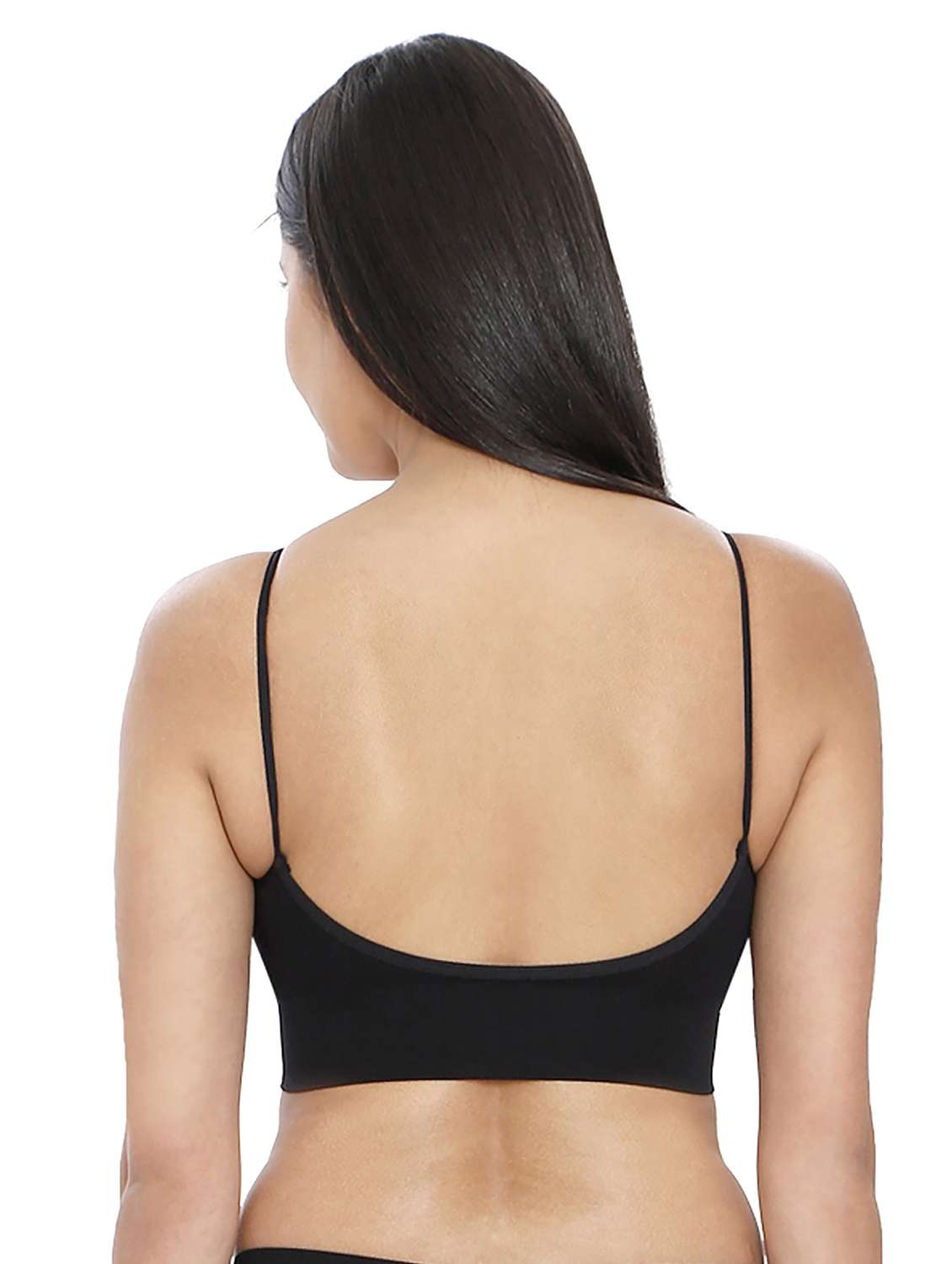 women black polyamide sports bra - 21638906 -  Standard Image - 3