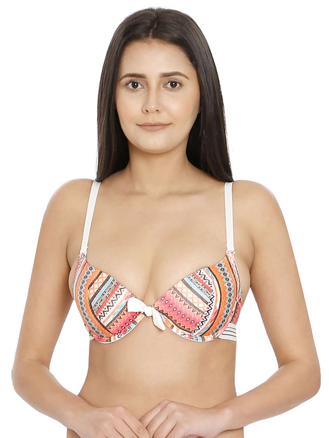 women printed nylon push up bra - 21638913 -  Zoom Image - 0