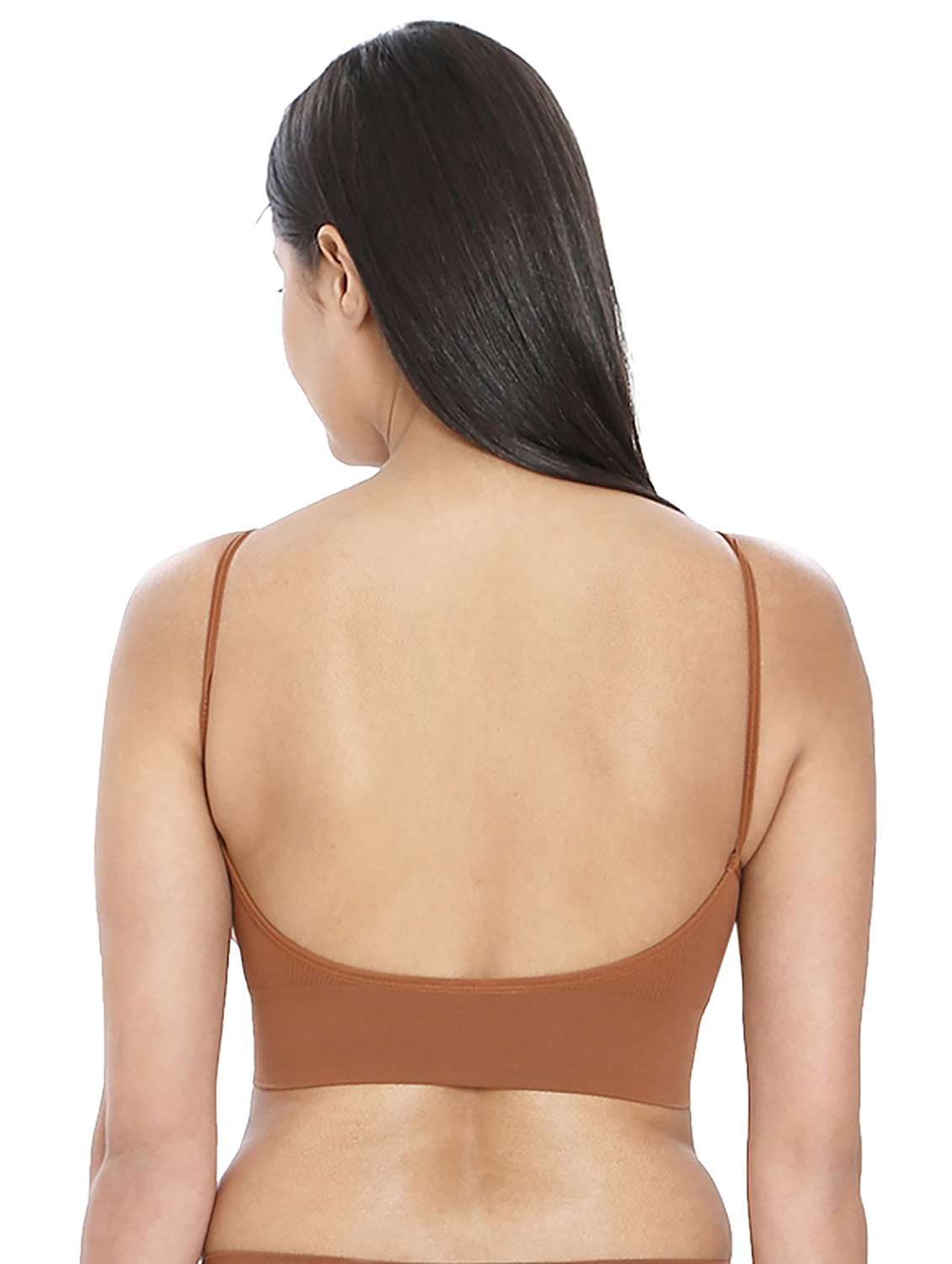 women brown polyamide sports bra - 21638915 -  Standard Image - 3