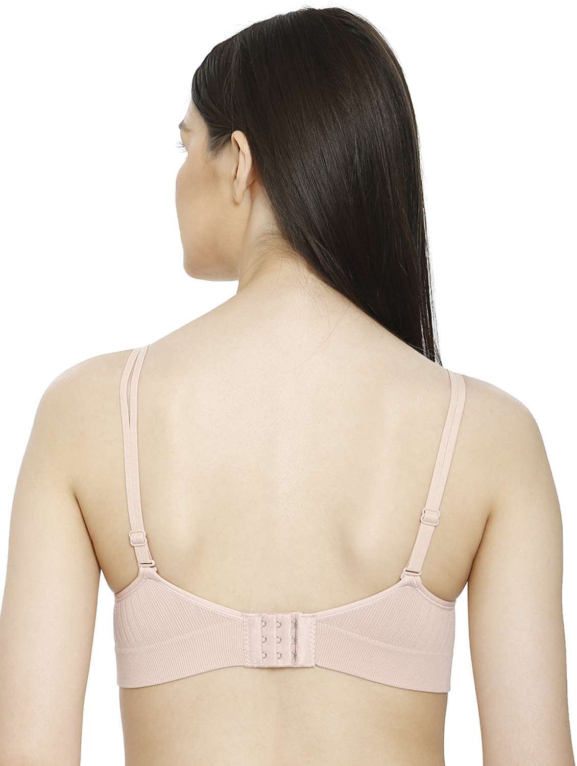 women pink cotton blend t-shirt bra - 21638930 -  Standard Image - 3