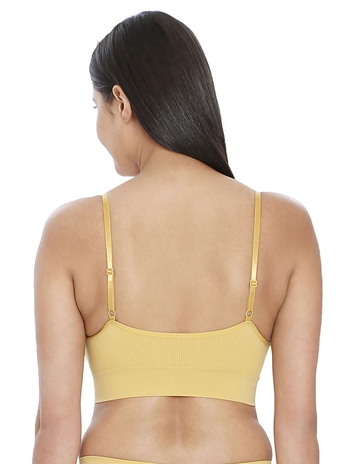 women yellow polyamide sports bra - 21638932 -  Standard Image - 3