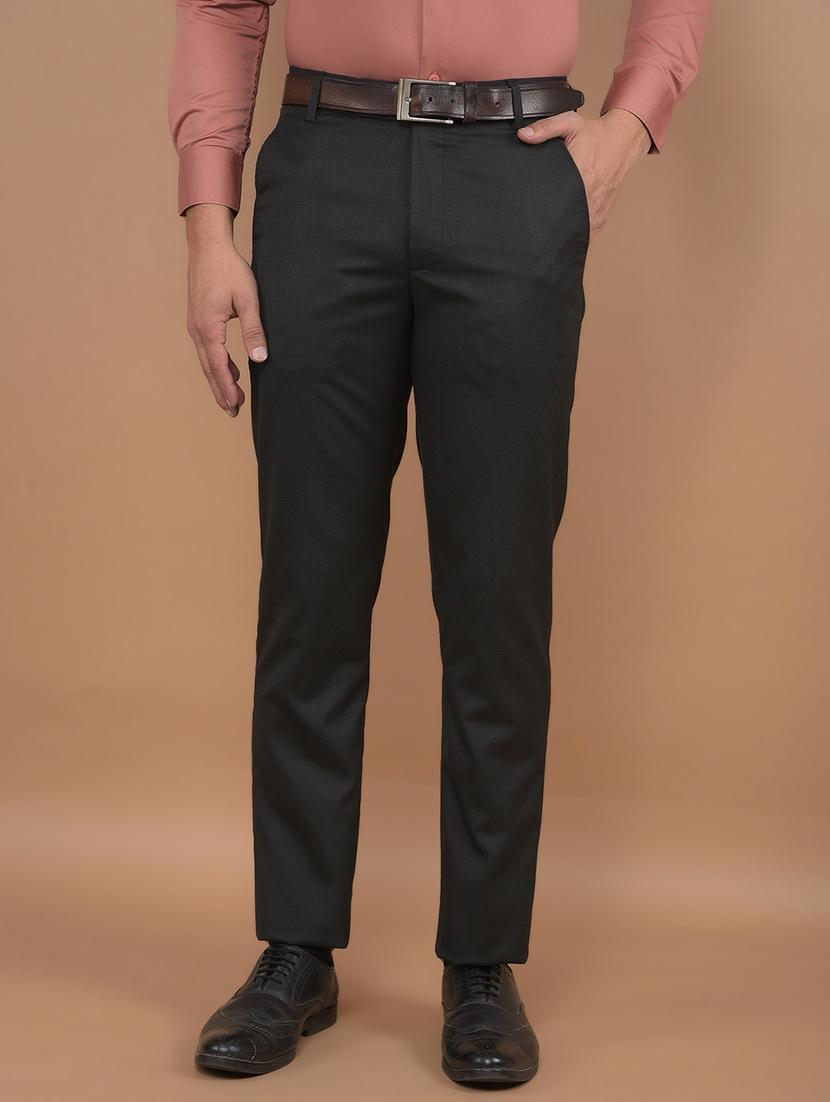 men solid mid rise chinos formal trouser - 21639020 - Zoom Image - 0