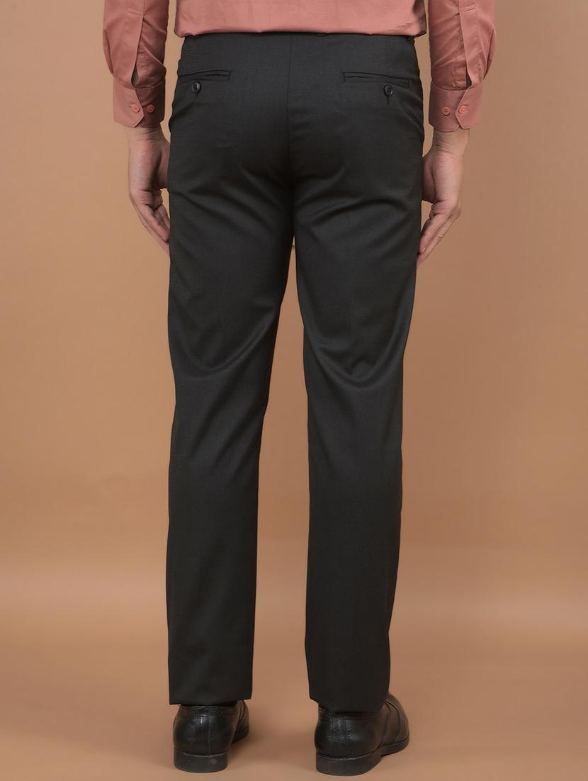 men solid mid rise chinos formal trouser - 21639020 - Standard Image - 3
