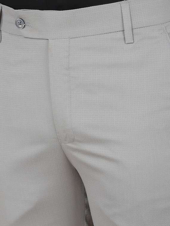 men solid mid rise chinos formal trouser - 21639021 -  Standard Image - 5