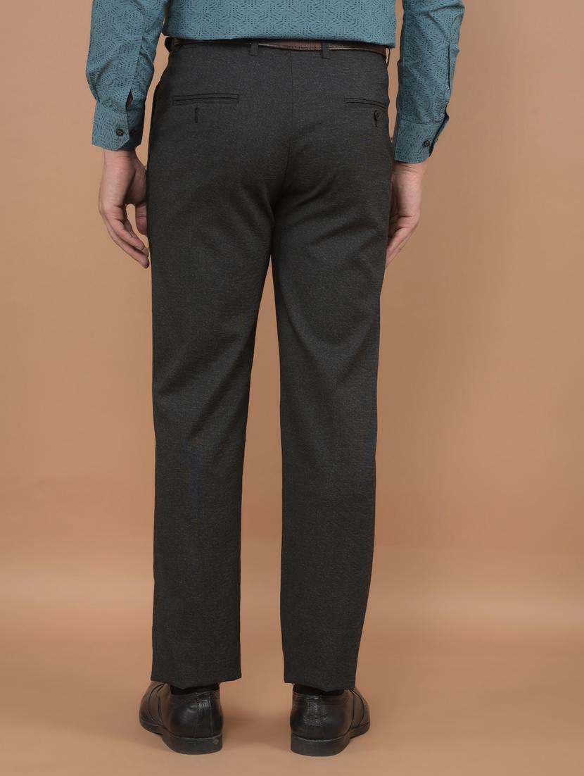 men solid mid rise chinos formal trouser - 21639023 - Standard Image - 3