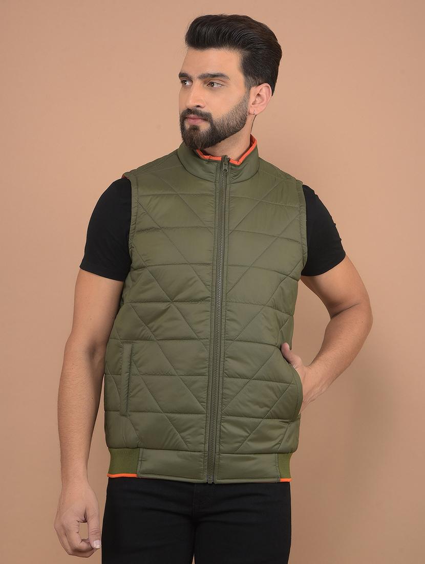 men solid reversible sleeveless quilted jacket - 21639044 - Zoom Image - 0