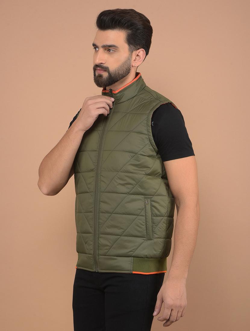 men solid reversible sleeveless quilted jacket - 21639044 - Standard Image - 3