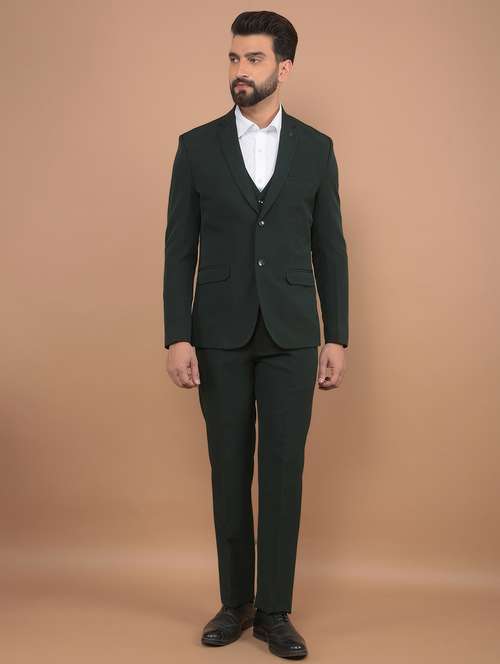 men solid 3-piece formal suit - 21639048 -  Standard Image - 0