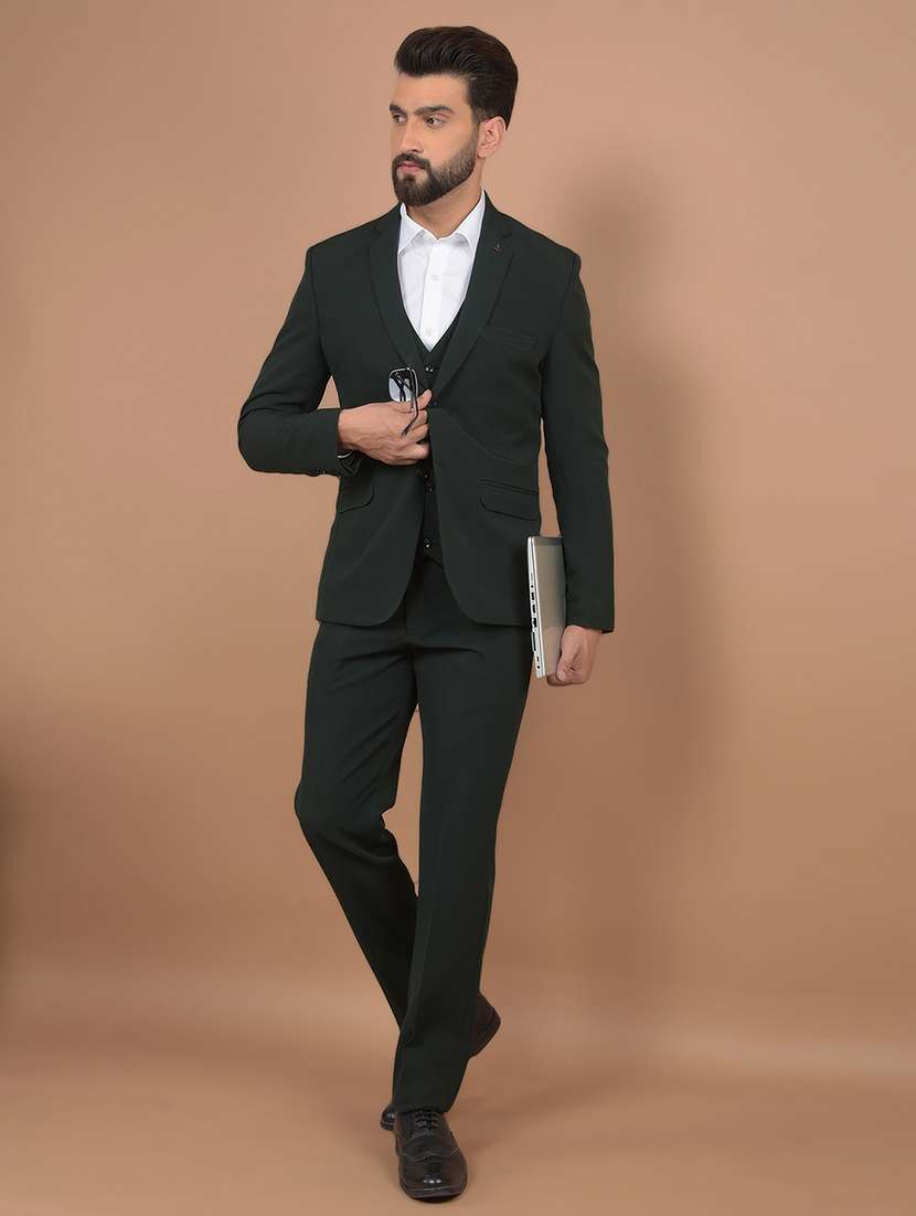 men solid 3-piece formal suit - 21639048 -  Standard Image - 5