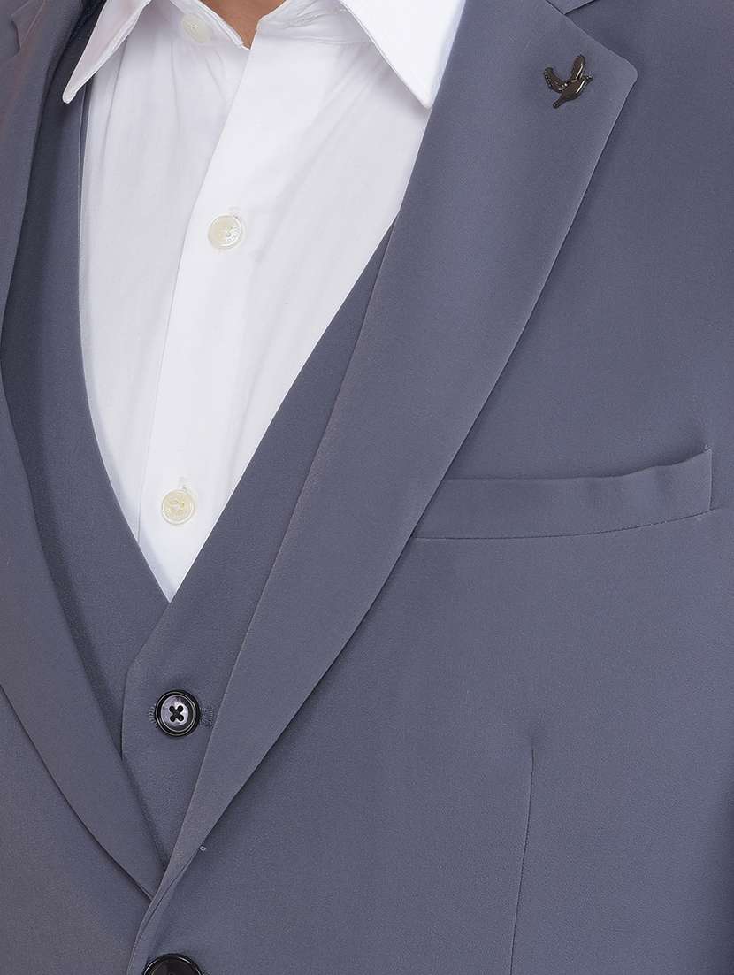 men solid 3-piece formal suit - 21639049 -  Standard Image - 8