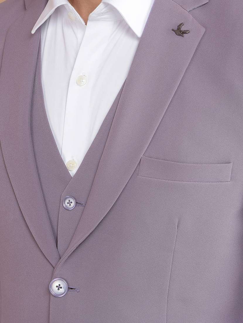 men solid 3-piece formal suit - 21639050 -  Standard Image - 8