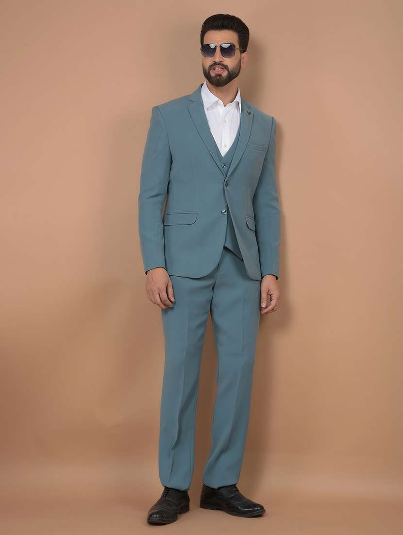 men solid 3-piece formal suit - 21639054 -  Standard Image - 5