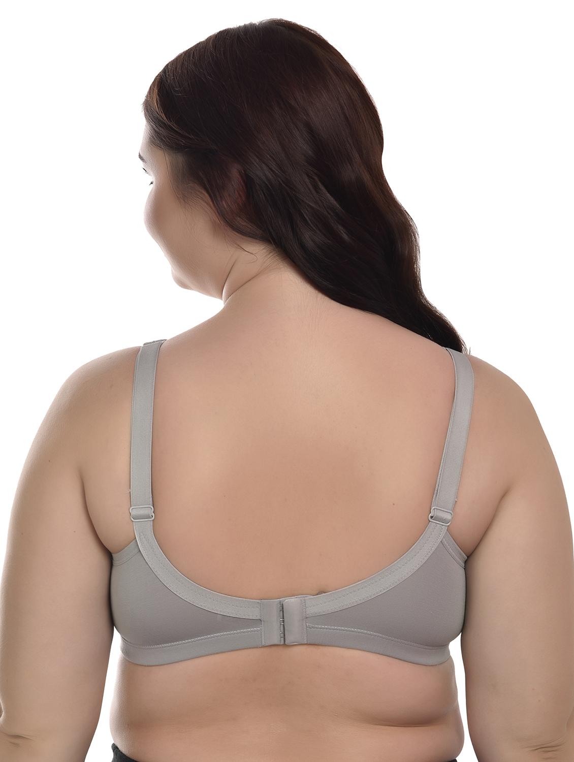 women solid full coverage plus size bra - 21639059 - Standard Image - 3