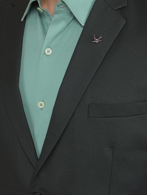 men bottle green single breasted casual blazer - 21639064 - Standard Image - 5
