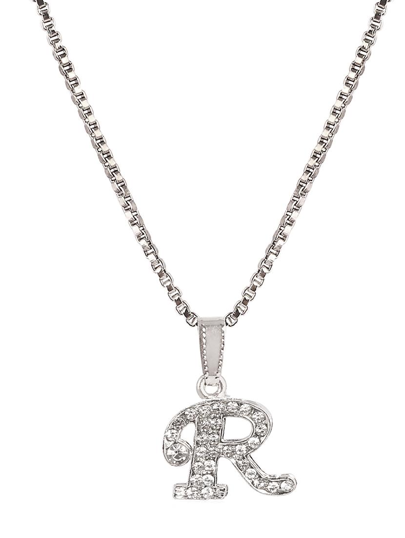 men personalized letter pendant with chain - 21639077 - Zoom Image - 0