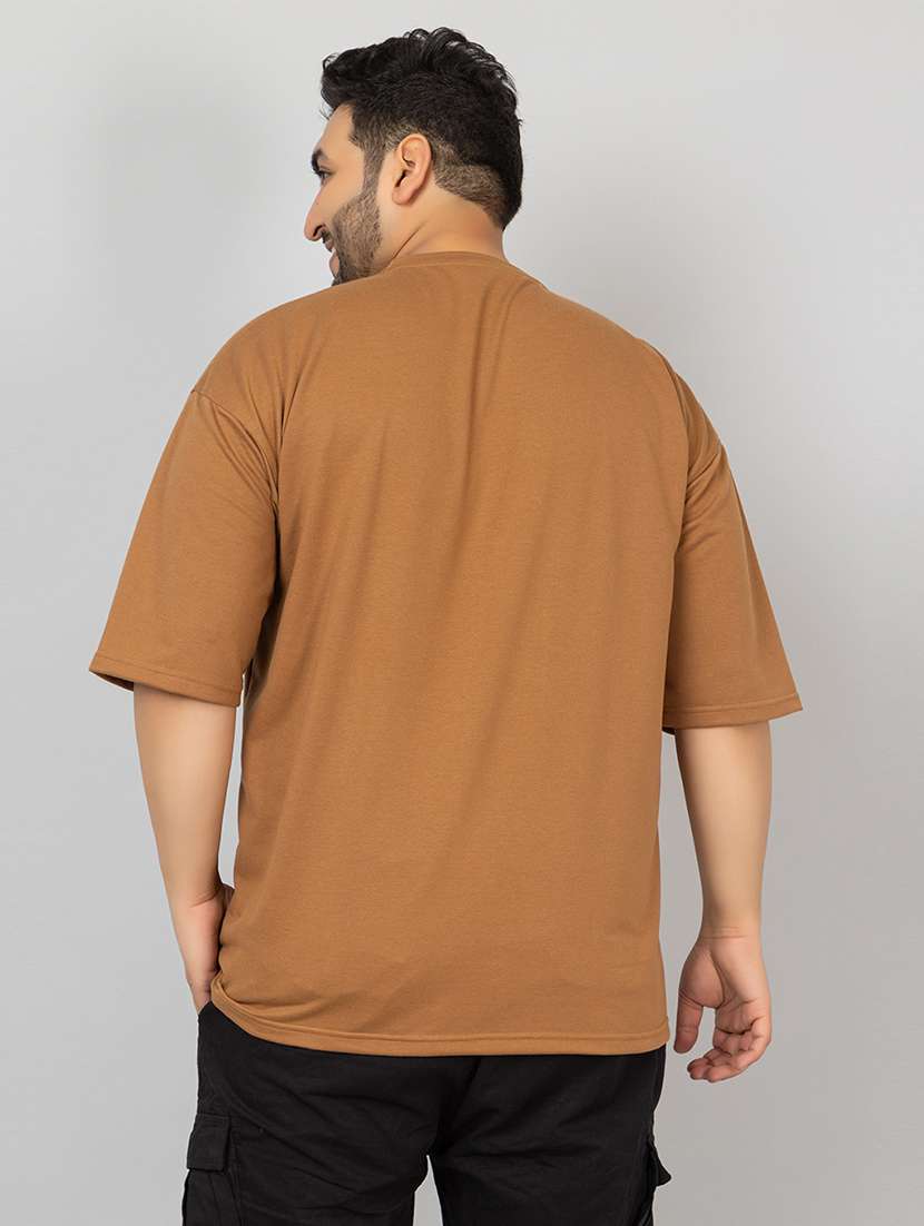 men plain short sleeves oversized t-shirt - 21639079 -  Standard Image - 3