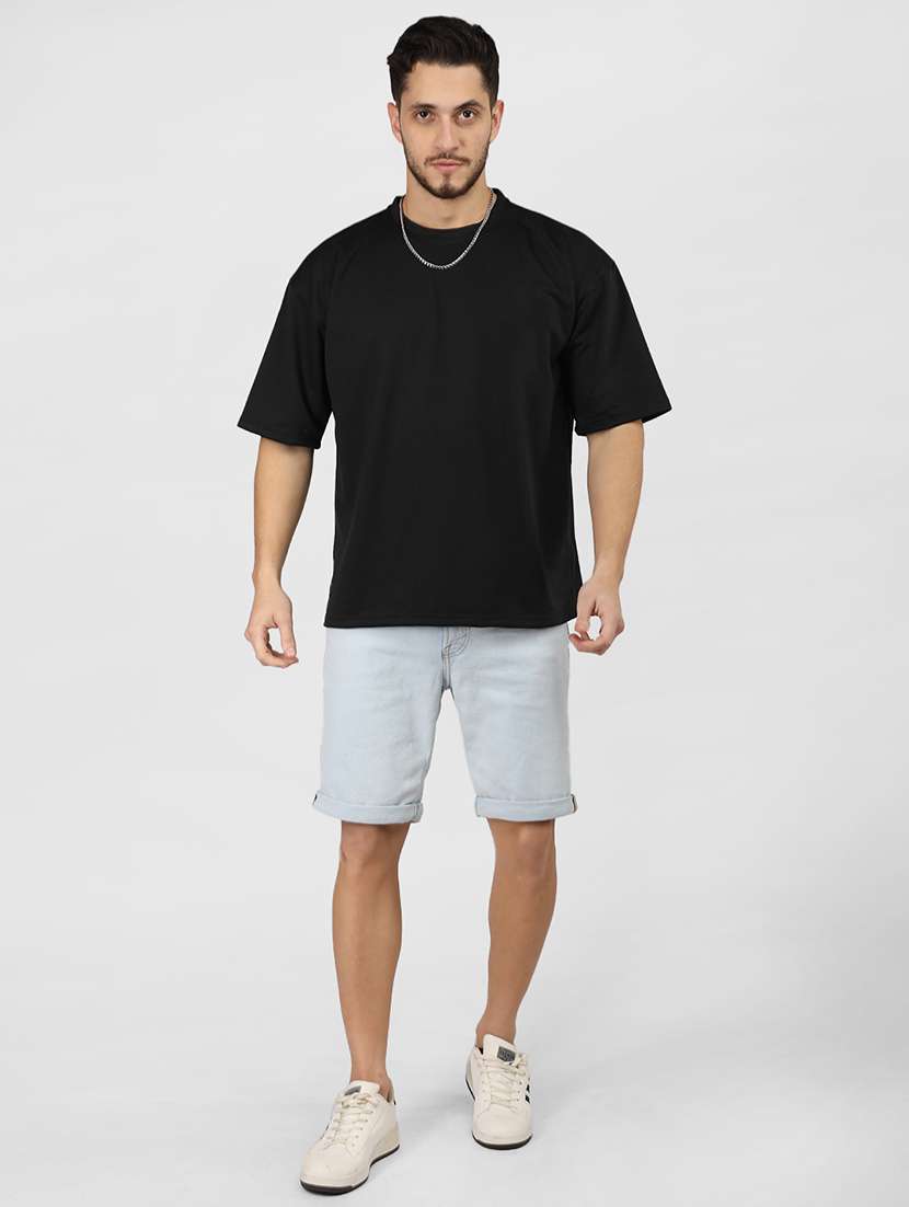 men plain short sleeves oversized t-shirt - 21639086 -  Standard Image - 3