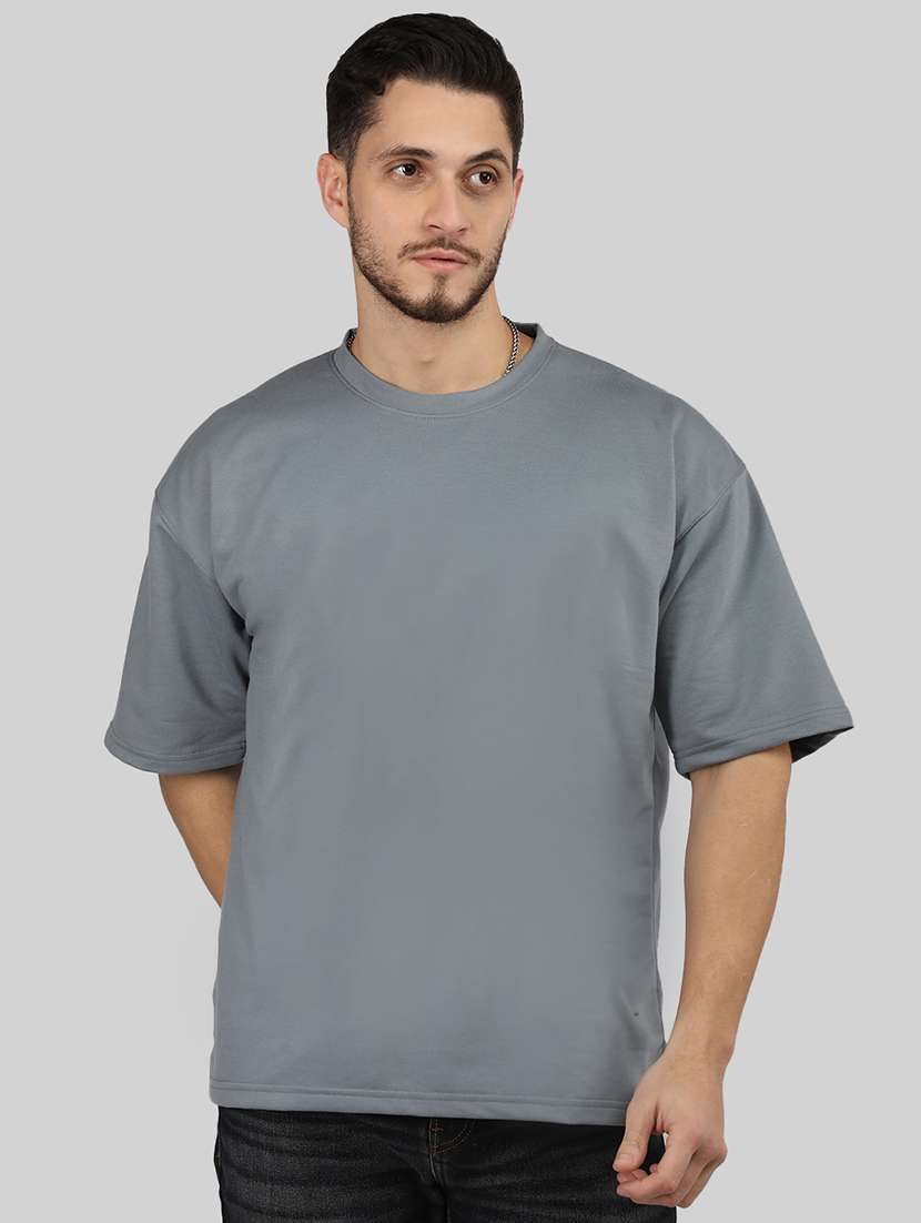 men plain short sleeves oversized t-shirt