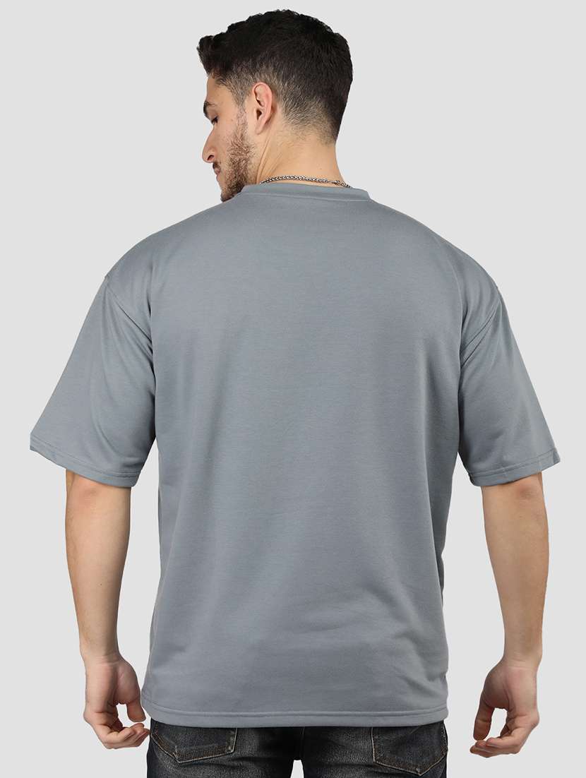 men plain short sleeves oversized t-shirt - 21639089 - Standard Image - 3