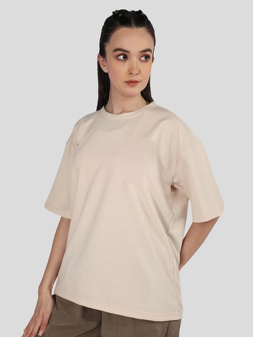 women plain short sleeves oversized t-shirt - 21639096 -  Standard Image - 0