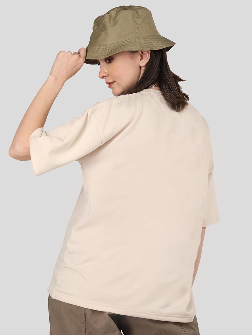 women plain short sleeves oversized t-shirt - 21639096 - Standard Image - 3