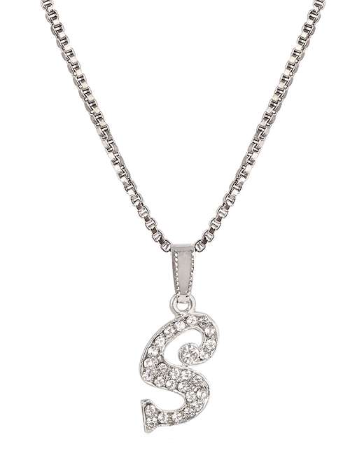 men personalized letter pendant with chain - 21639114 - Standard Image - 0