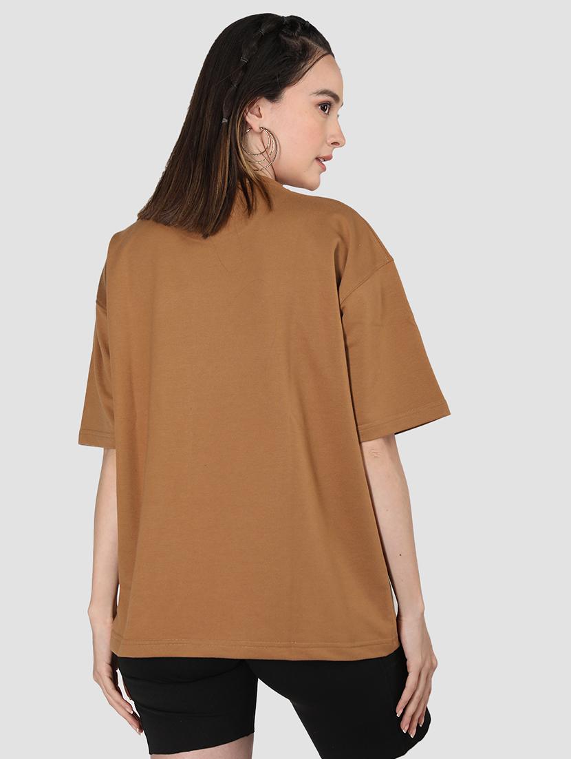women plain short sleeves oversized t-shirt - 21639198 - Standard Image - 3