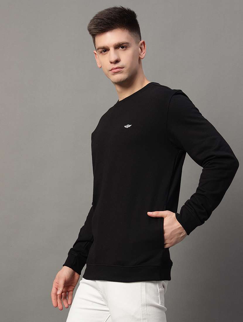 men long sleeves plain sweatshirt