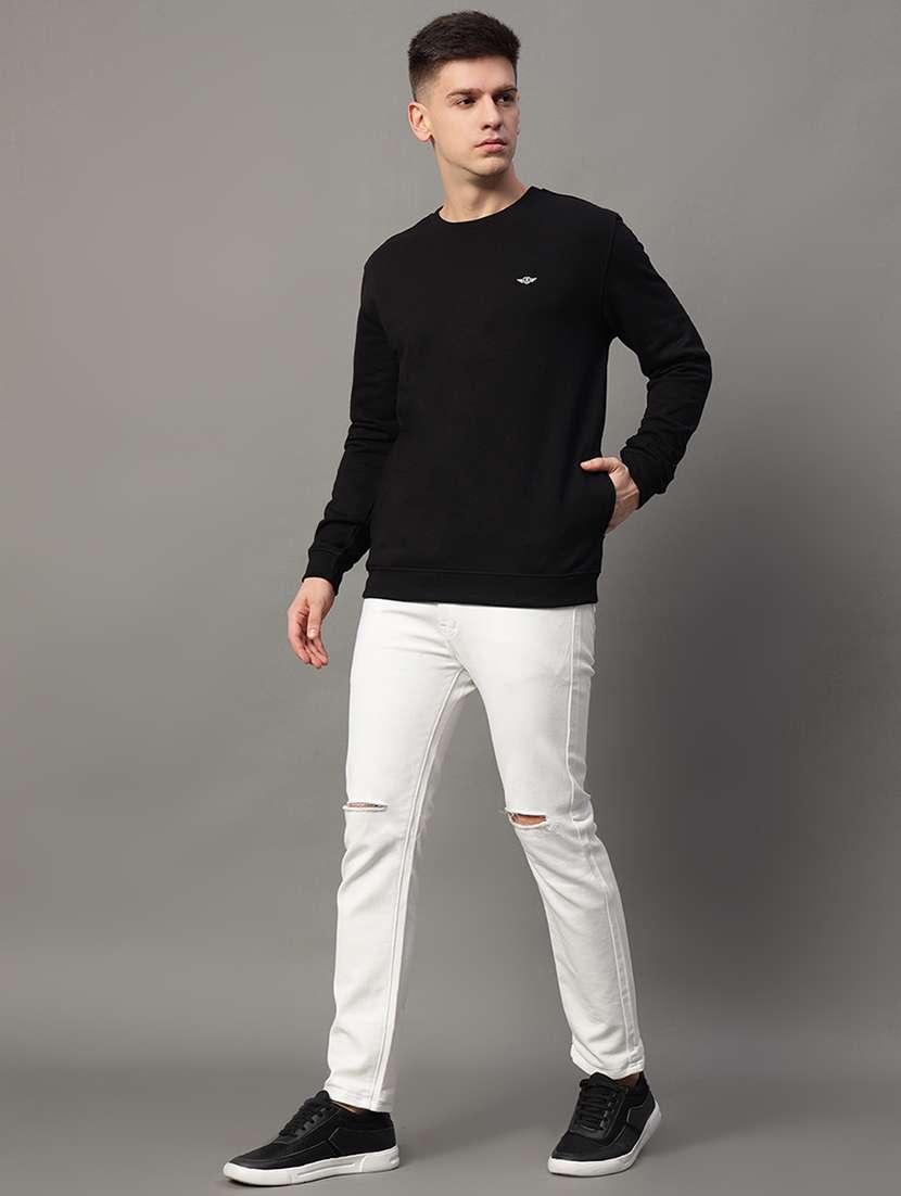 men long sleeves plain sweatshirt - 21639203 -  Standard Image - 3