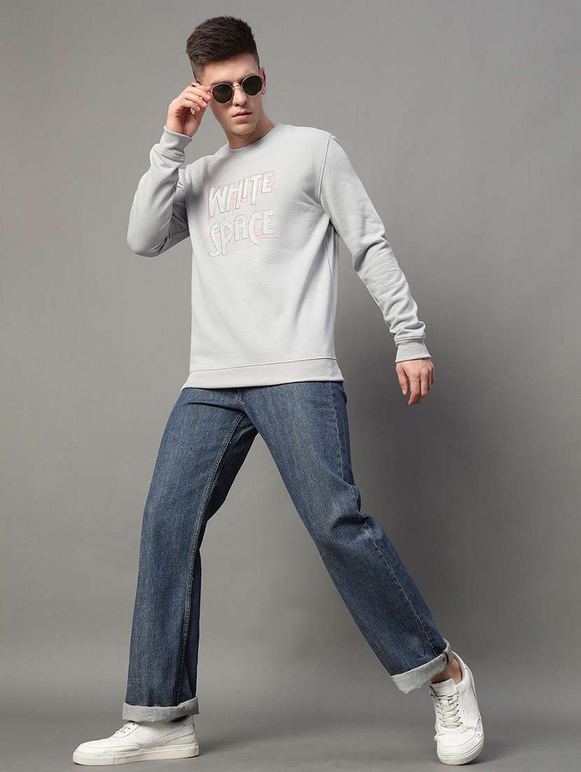 men long sleeves front print sweatshirt - 21639233 -  Standard Image - 3