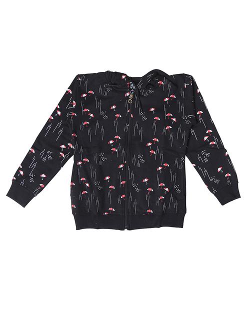 girls printed long sleeve hooded sweatshirt - 21639240 - Standard Image - 0