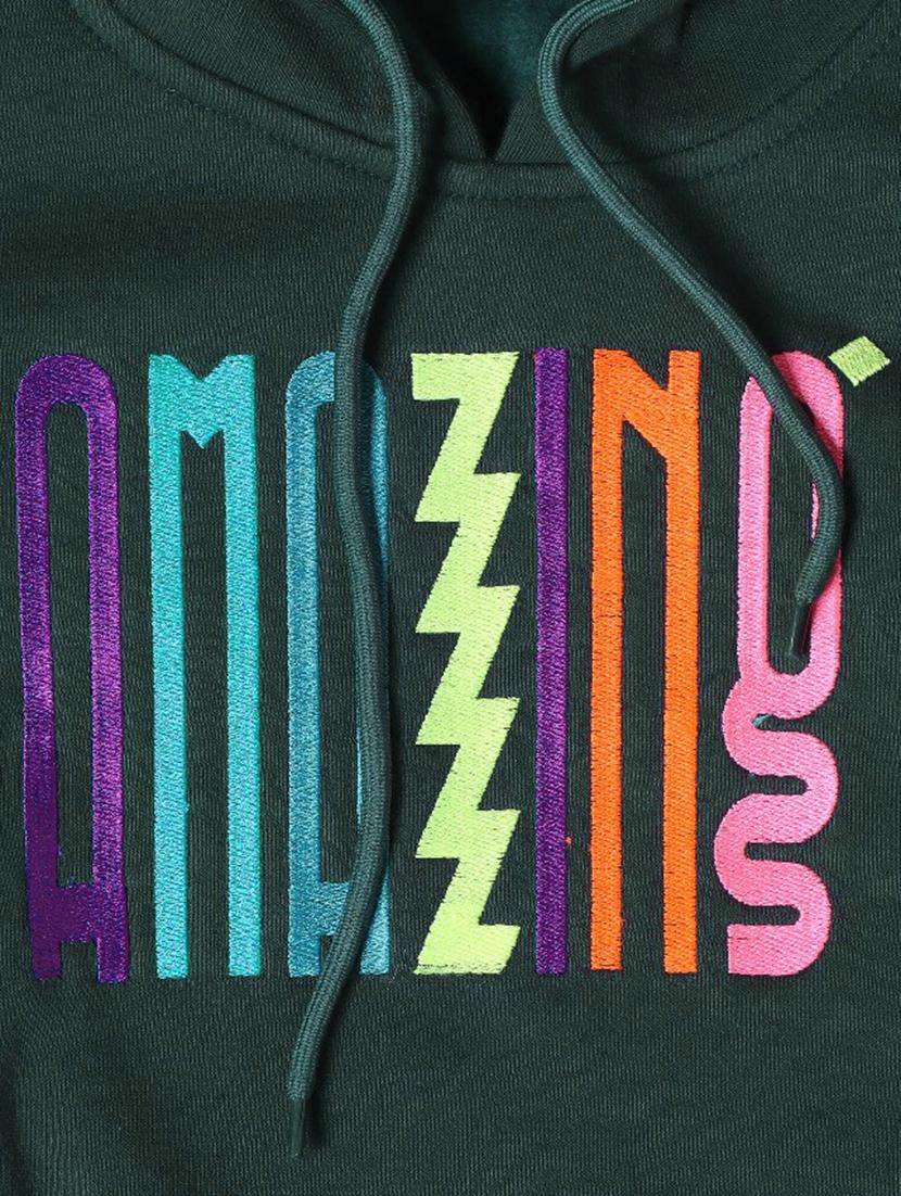 girls typographic long sleeve hooded sweatshirt - 21639243 - Standard Image - 3
