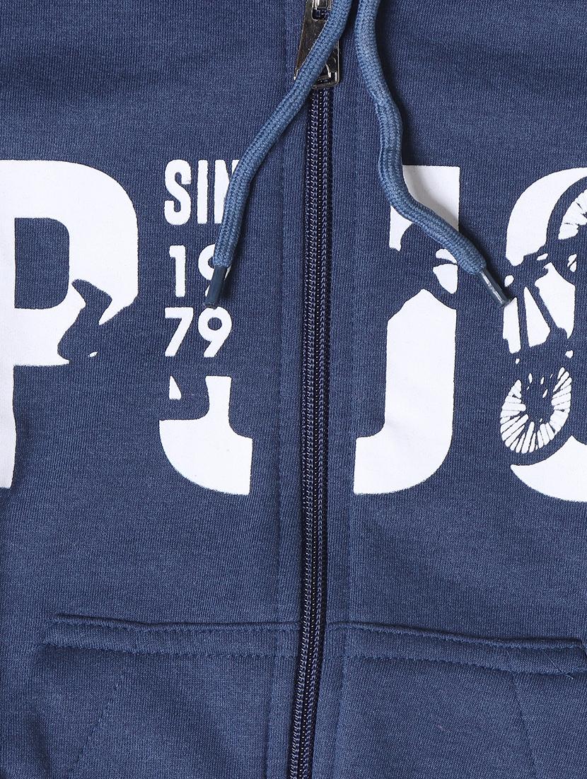 girls typographic hoodie with zip-up - 21639246 - Standard Image - 3