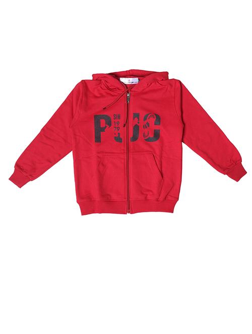 girls typographic hoodie with zip-up - 21639248 -  Standard Image - 0