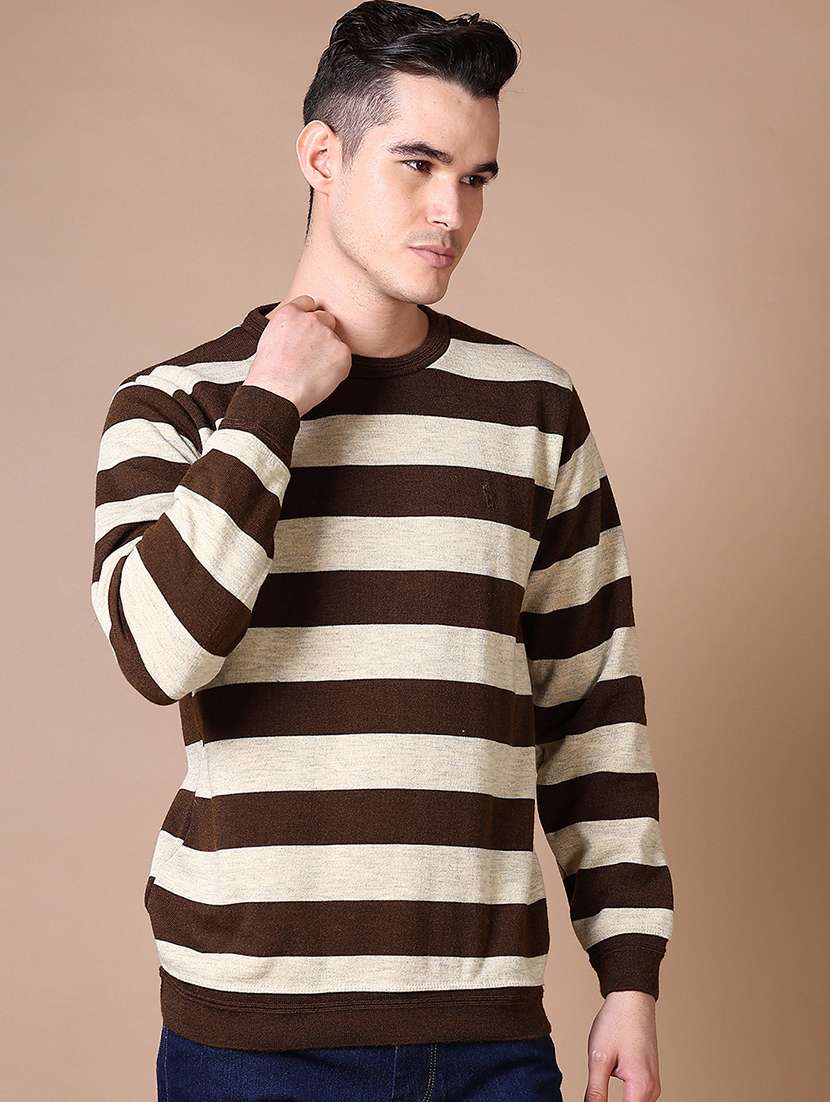 men stripes long sleeve sweatshirt - 21639269 -  Standard Image - 3